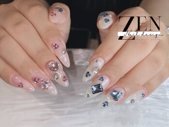 ゼン ネイル デザイン 池袋(ZEN NAIL DESIGN)/長さだしやり放題×つけ放題