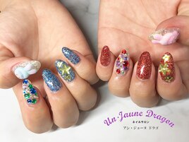 【自爪ネイル】色違いネイル