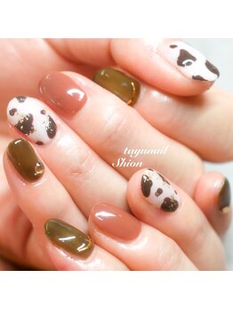 たゆ ネイル(たゆnail)/秋ダルメシアンアニマルネイル☆