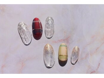 ネイルサロン ブリオン(Nail Salon Bullion)/あったかチェックネイル