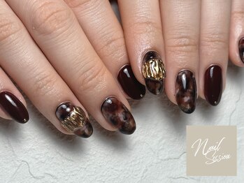 ネイルセッション(nail session)/チョコ色アニマル