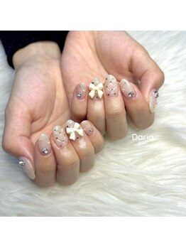 冬ガーリーキルティングネイル