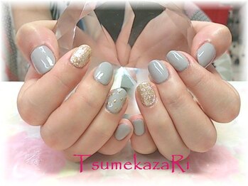 ツメカザリ(TsumekazaRi)/★グレー×ゴールド★