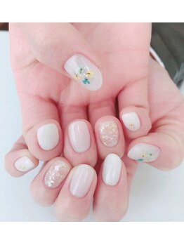 ストーリーアイラッシュアンドネイル(Story)/冬のドライフラワーネイル★