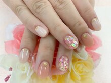 ダブルネイル(Double Nail)/[中村]ピンクシェルネイル