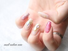 ネイルサロン ソウ 心斎橋店(Nail Salon Sou)/シェル×ミラーネイル