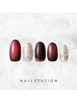 ネイルステーション ルミネ新宿1店(NAIL STATION)/キラキラネイル／パラジェル