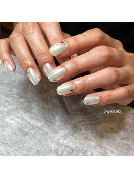 ニュアンス/ミラーネイル