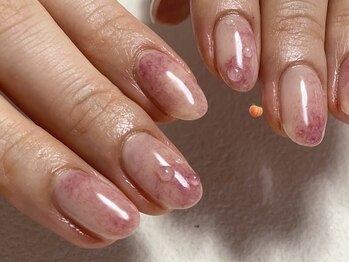 ジュエ ネイルスタジオ(jouer nailstudio.)/peach nail