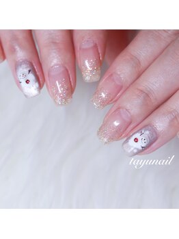 たゆ ネイル(たゆnail)/パラジェル雪だるまネイル＊