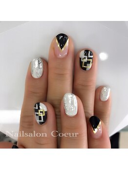 ネイルサロン クール(Nailsalon Coeur)/ブロッキング 三角フレンチ