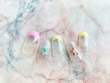 ミーム(meme)/塗りかけパステルフレンチ