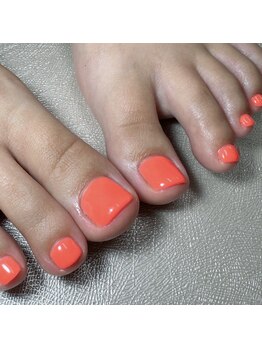 クランベリーネイル 代官山 恵比寿(cranberry nail)/ネオンカラーフットネイル