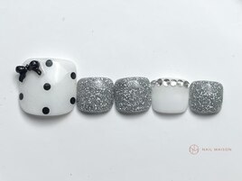 モノクロドットリボン¥7500