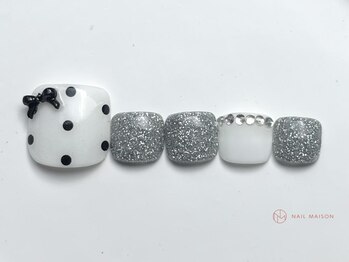 モノクロドットリボン¥7500