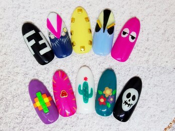 ティーエヌ 名古屋矢場町店/デザインアートネイル¥7980