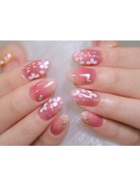 マオジェル　桜　花びらネイル