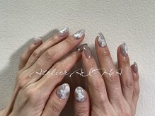 アトリエ アイハ(aiha)/手書きお花ネイル