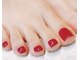 ブレスネイル(brace Nail)の写真/【フットワンカラー¥12,500】徹底した*美爪*へのこだわりデザイン＋ケアを足先にも[表参道/フットネイル]