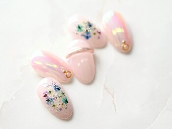 ルシェルアイ/押し花フラワー☆オーロラミラー