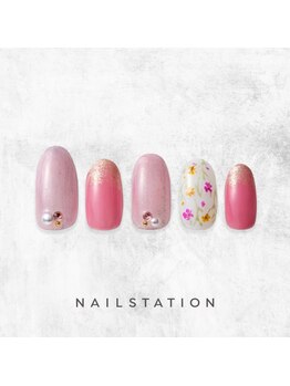 ネイルステーション ルミネ新宿1店(NAIL STATION)/フラワーネイル／パラジェル
