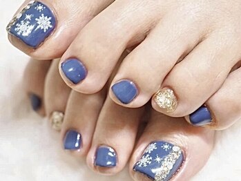 ナチュラ(natura)/［冬ネイル］結晶ネイル　ブルー