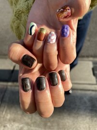 ワンカラー＋アート5本