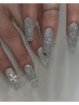 《HAND》プレミアムグリッターふりかけ施術+長さ出し【アプレGel-X】