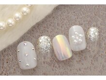 プリッシュ 上野店(prish)/6000円　ホワイト　花パール