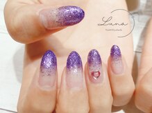 ネイルアンドまつ毛エクステ ルーナ イオン相模原店/パープルグラデーション