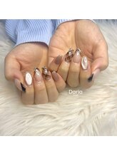 ダリア(Daria)/大人可愛い冬チェックネイル