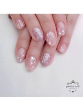 ピオニーネイル(peony nail)/夜桜