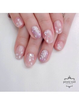 ピオニーネイル(peony nail)/夜桜