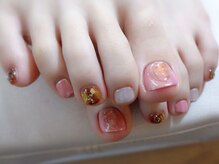 アミュリー ネイル アトリエ(Amury nail atelier)/天然石★オーロラミラーフット♪