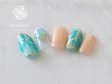 ネイルスタジオ アンビエント 表町店(Nail Studio ambient)/宝石ネイル 大理石