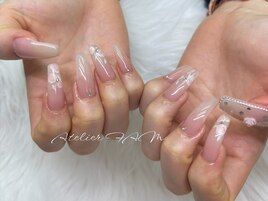 手書き薔薇ネイル