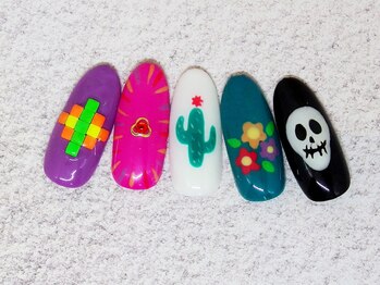 ティーエヌ 名古屋矢場町店/デザインアートネイル¥7980