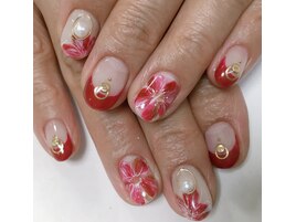 手書きフラワーネイル