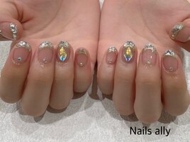 ガラスフレンチ×ビジュー×秋