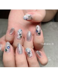 浴衣に合わせたネイル