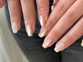 ガラスマグ×フラッシュネイル