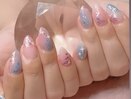 ピンクとブルーニュアンス