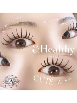 アンドモアプラス(andmore+)の写真/自まつ毛に近い毛質で、ボリューム感もありつつナチュラルな仕上がりに☆つけ放題メニューもご用意◎