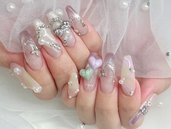 ネイルサロン ジョアアンジェ 天王寺店(joie ange)/マグネットネイル　推しネイル