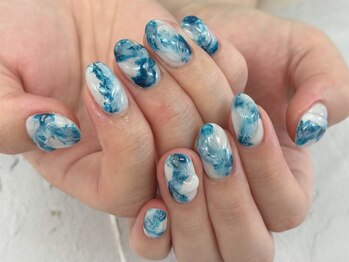 ディーネイル 池袋(D-nail)/【森】ニュアンス×ぷっくり