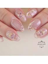 ピオニーネイル(peony nail)/ドライフラワーブーケ