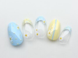 花　ストライプ　パステル
