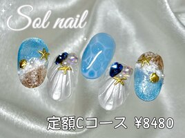 定額常夏水面ネイル