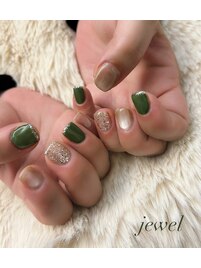 マグネット×ラメフレンチ