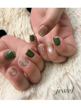 ネイルサロン ジュエル(Nail salon JEWEL)/マグネット×ラメフレンチ